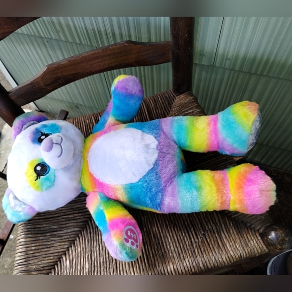BUILD A BEAR Rainbow Friends Panda Bear Plush Multicolor Doll Stuffed Animal Toy - Picture 3 of 15